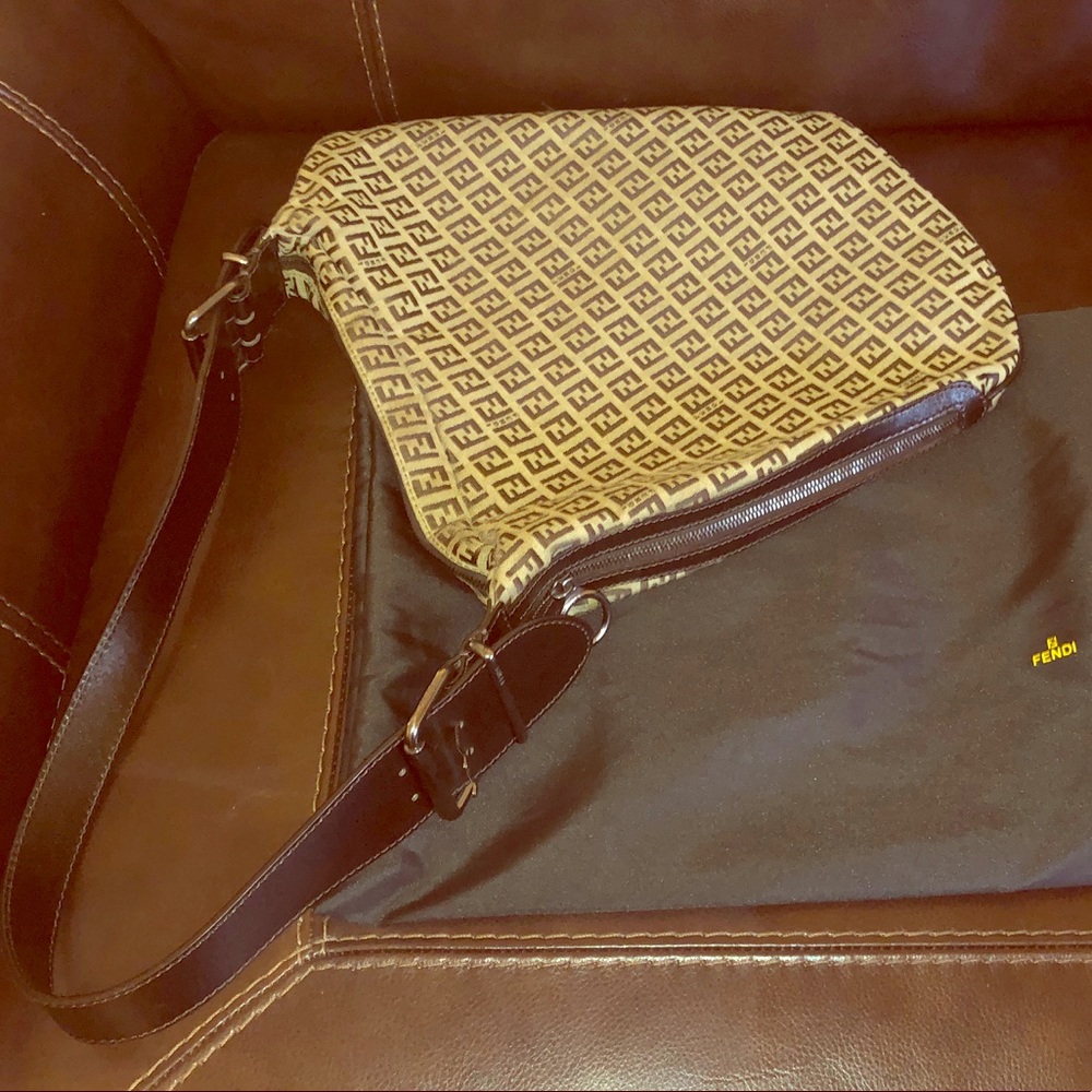 FENDI Zucchino shoulder bag vintage